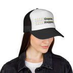 Trucker Cap — "Oopses Happen" Pastel Triangle Pattern