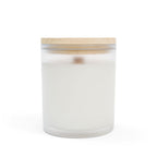 Lavender Frosted Glass Candle — 11oz Soy Scented Home Decor
