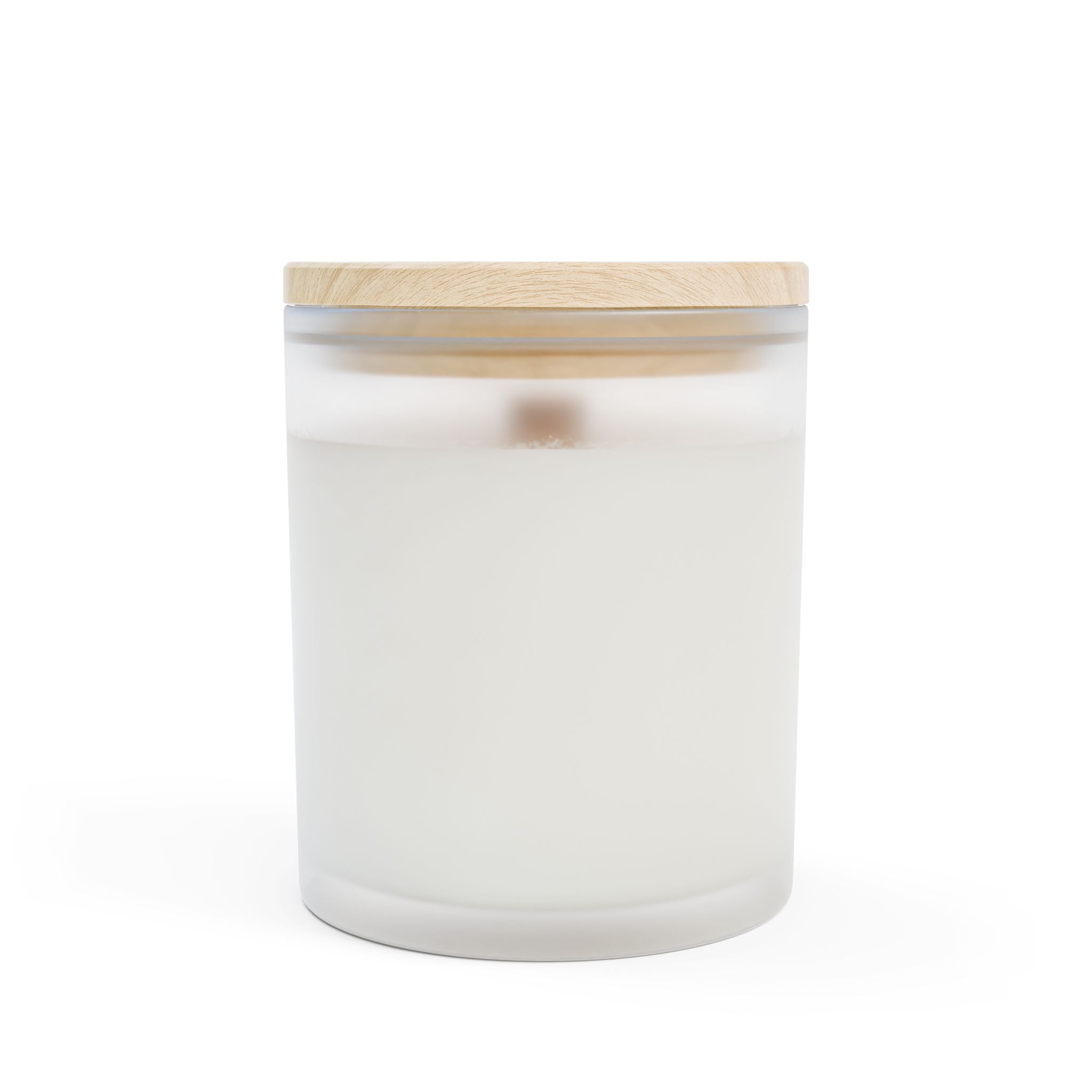 Lavender Frosted Glass Candle — 11oz Soy Scented Home Decor