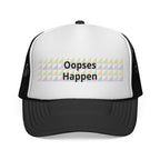 Trucker Cap — "Oopses Happen" Pastel Triangle Pattern