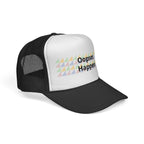 Trucker Cap — "Oopses Happen" Pastel Triangle Pattern